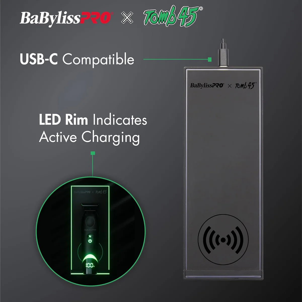 BaBylissPRO x Tomb45 Wireless Charging Pad