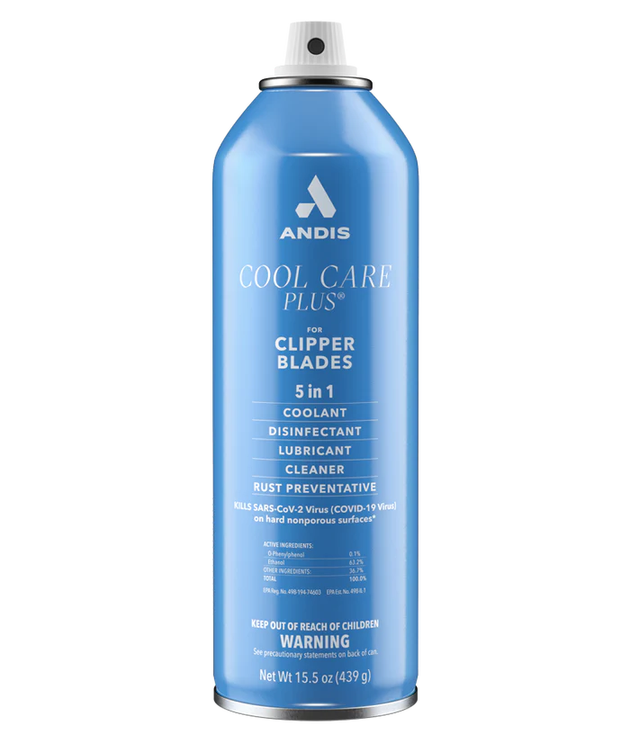 Andis Cool Care Plus Coolant, Disinfectant, Lubricant, & Rust-Preventative Cleaning Spray (439ml/15.5oz)