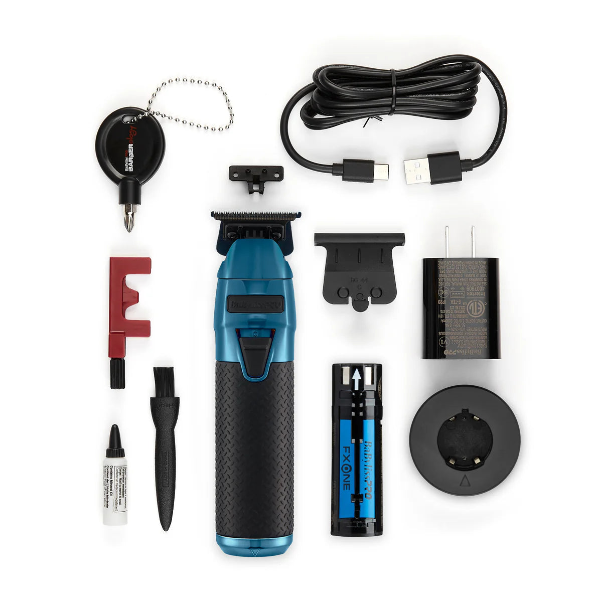 BaBylissPRO FXONE BlueFX Limited Edition Black & Blue All-Metal Interchangeable-Battery Trimmer