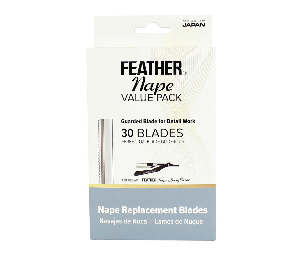 Feather Nape Value Pack w/ Free 2oz Jatai Blade Glide Shaving Lotion - 30pk
