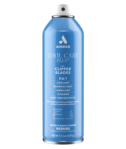 Andis Cool Care Plus Coolant, Disinfectant, Lubricant, & Rust-Preventative Cleaning Spray (439ml/15.5oz)