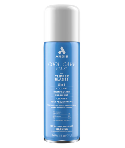 Andis Cool Care Plus Coolant, Disinfectant, Lubricant, & Rust-Preventative Cleaning Spray (439ml/15.5oz)