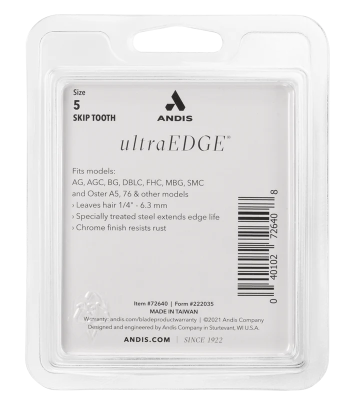 Andis Ultra Edge Detachable Blade - Size 5 Skip Tooth