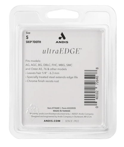 Andis Ultra Edge Detachable Blade - Size 5 Skip Tooth