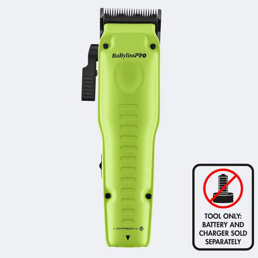 BaBylissPRO FXONE Low-Profile Neon Yellow Interchangeable Battery Clipper- TOOL ONLY