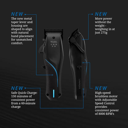 Wahl Professional Vapor Cordless Clipper with F32 FadeOut Blade