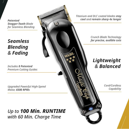 Wahl Professional 5 Star Magic Clip Cordless Clipper -Black