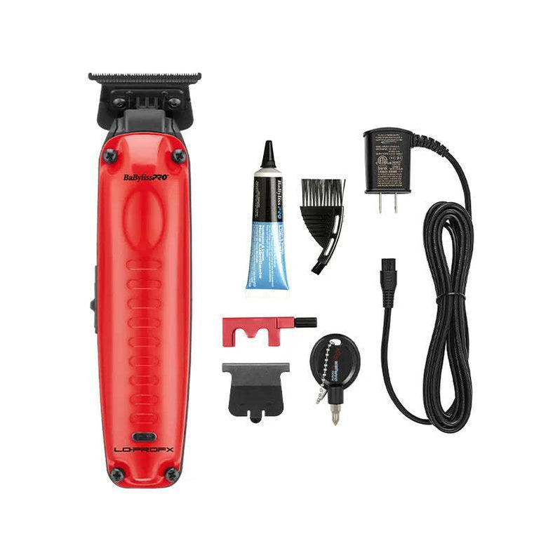 BaBylissPRO FXONE Lo-ProFX Matte Red High Performance Low Profile Trimmer w/Interchangeable Lithium Battery Pack