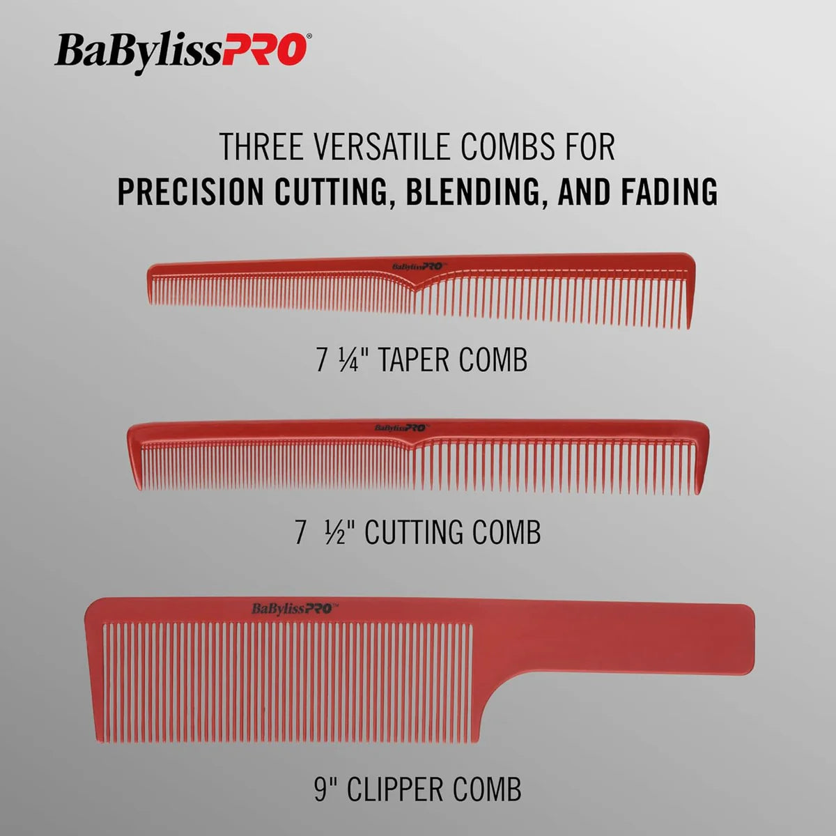 BaBylissPRO Barberology 3pc Comb Set