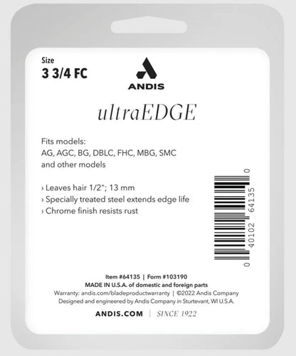 Andis Ultra Edge Detachable Blade - Size 3 3/4FC