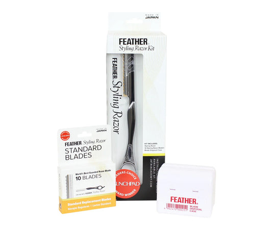 Feather Styling Razor Kit w/ 10 Standard Blades