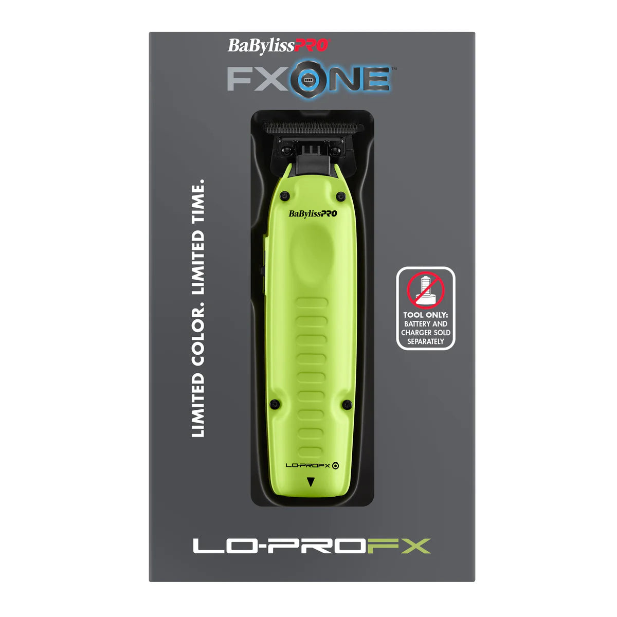 BaBylissPRO FXONE Low-Profile Neon Yellow Interchangeable Cordless Trimmer - TOOL ONLY