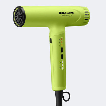 BaBylissPRO Nano Titanium Light Ionic High Speed Hair Dryer - Neon Yellow