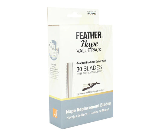 Feather Nape Value Pack w/ Free 2oz Jatai Blade Glide Shaving Lotion - 30pk