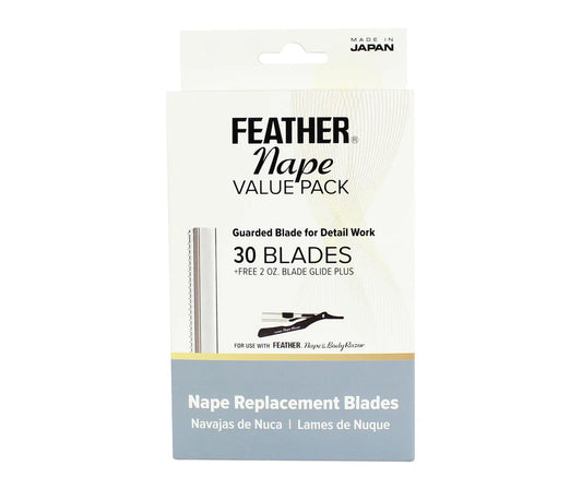 Feather Nape Value Pack w/ Free 2oz Jatai Blade Glide Shaving Lotion - 30pk