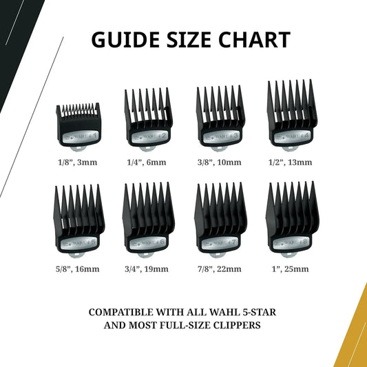 Wahl Professional Premium Cutting Guides 1-8 w/ Organizer