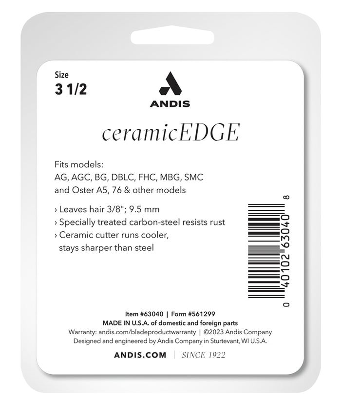 Andis Ceramic Edge Detachable Graduation Replacement Blade - Size 3 1/2