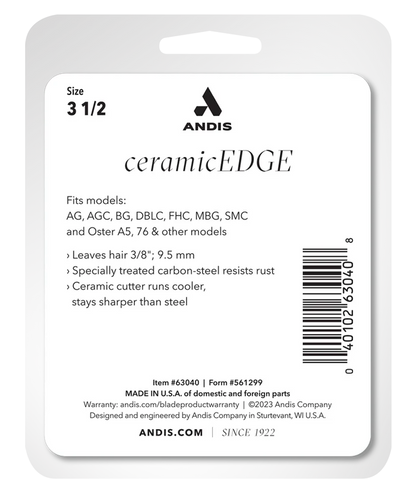 Andis Ceramic Edge Detachable Graduation Replacement Blade - Size 3 1/2